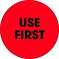 Bsc Preferred 2'' Circle - ''Use First'' Fluorescent Red Labels S-3018
